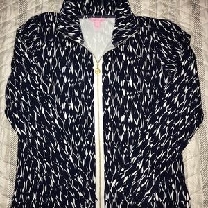 Lilly Pulitzer fish print Leona zip top